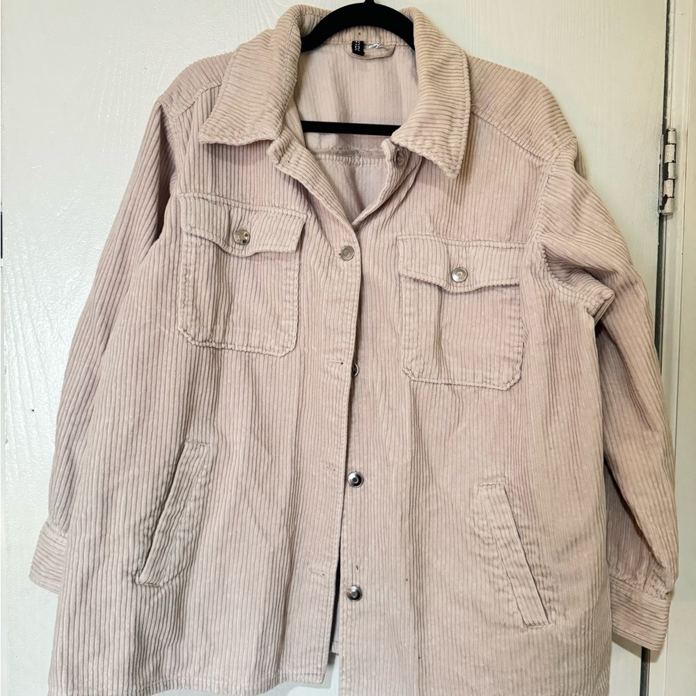Divided Corduroy Utility Jacket - Light Tan